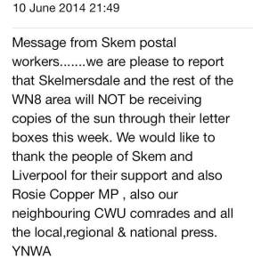 Postal Workers Won't Handle The Paper