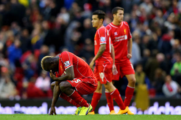 A dejected Mario Balotelli
